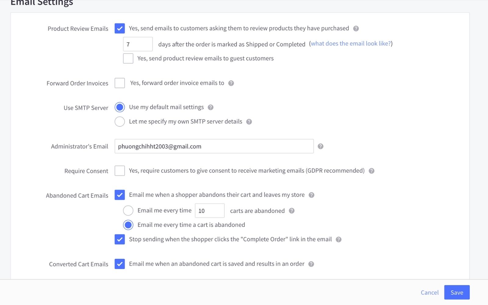 customize your notification preferences regarding frequency